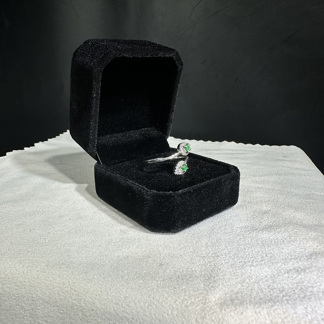 Nhẫn Ngọc Bích Dáng Đôi (Toi et Moi) Xanh Lục | N289